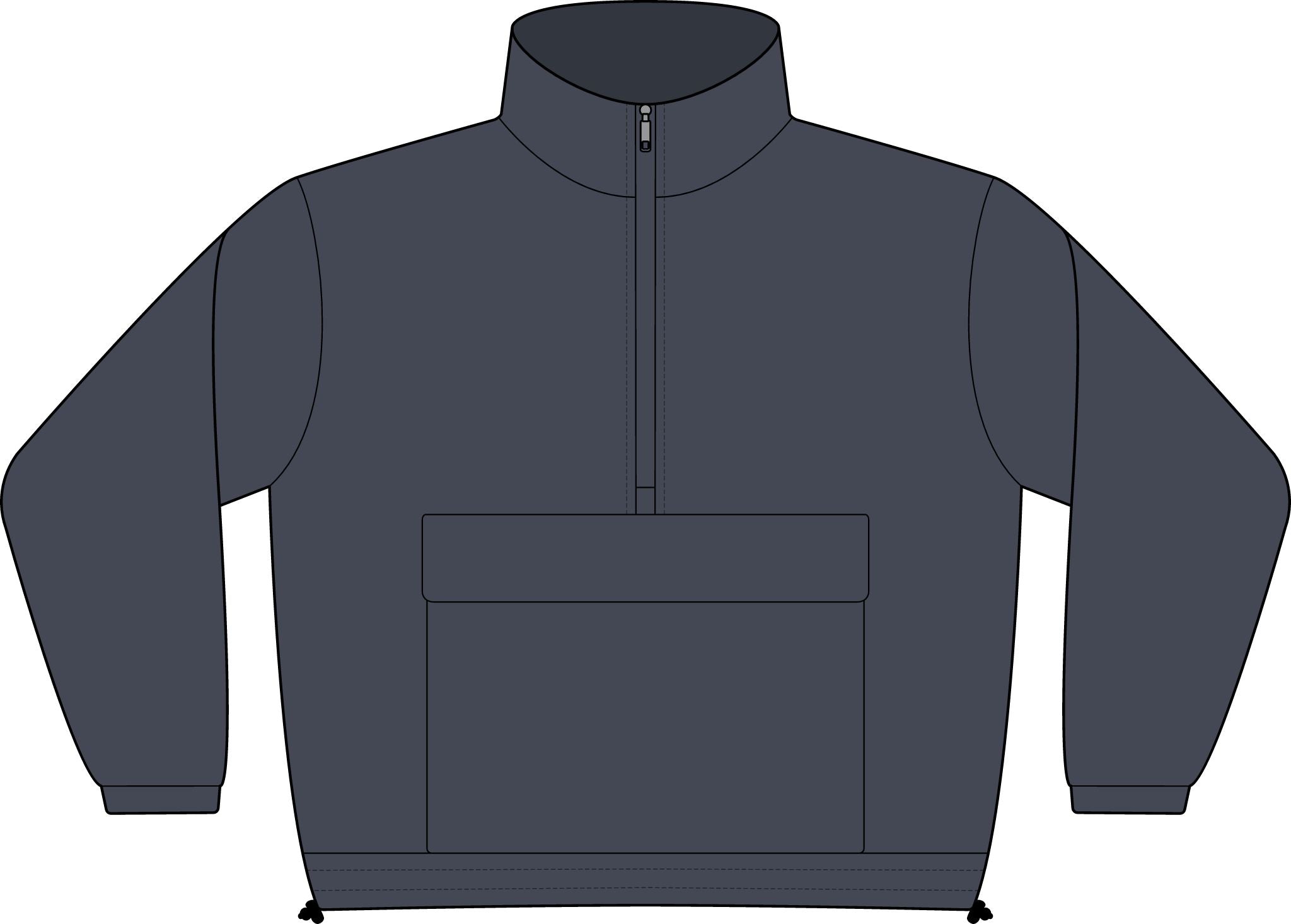 Women's Quarter-Zip Pullover - Embroidered Orange Lobster Chest Logo