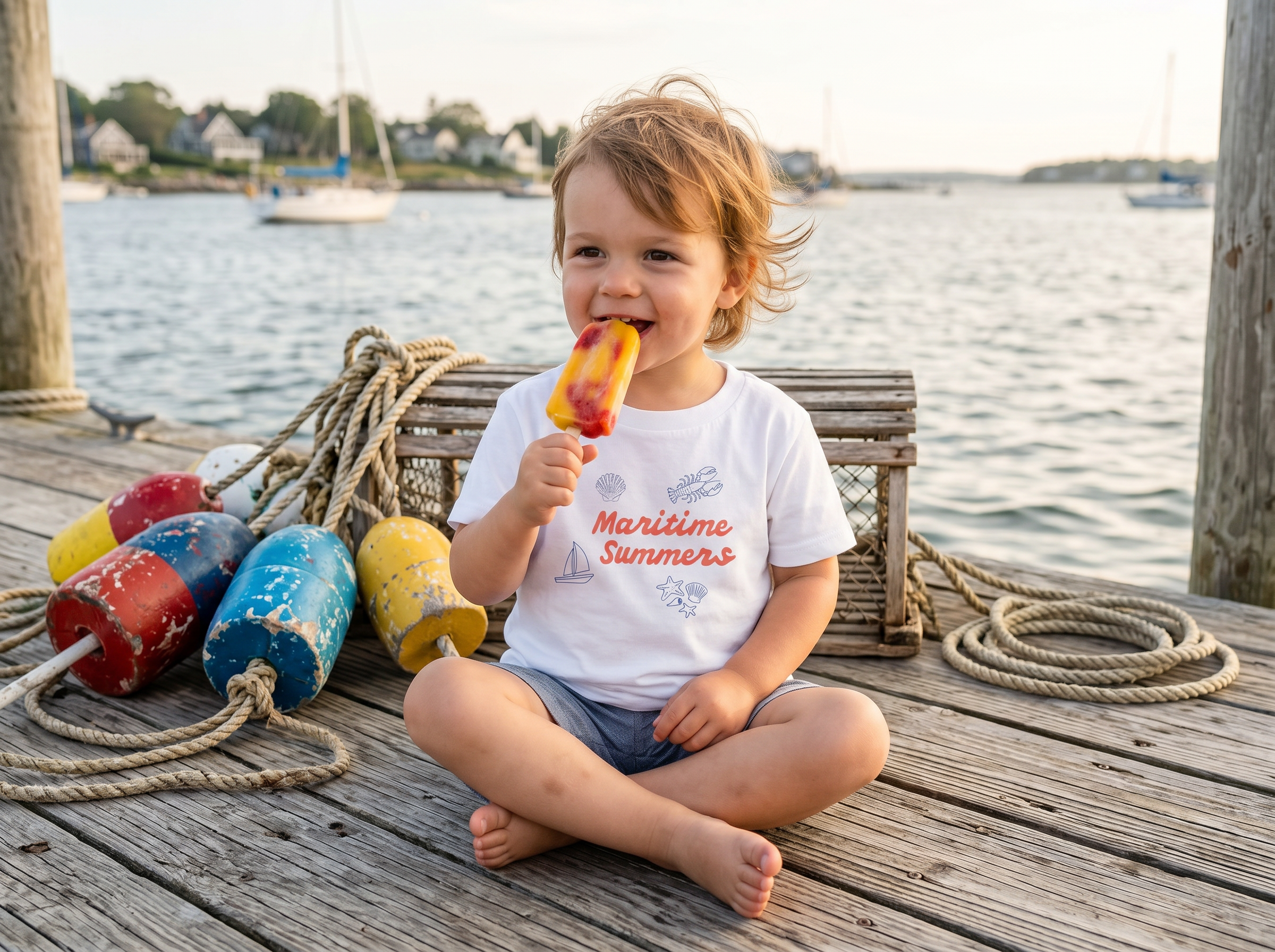 Maritime Summers Toddler Tee — Nautical
