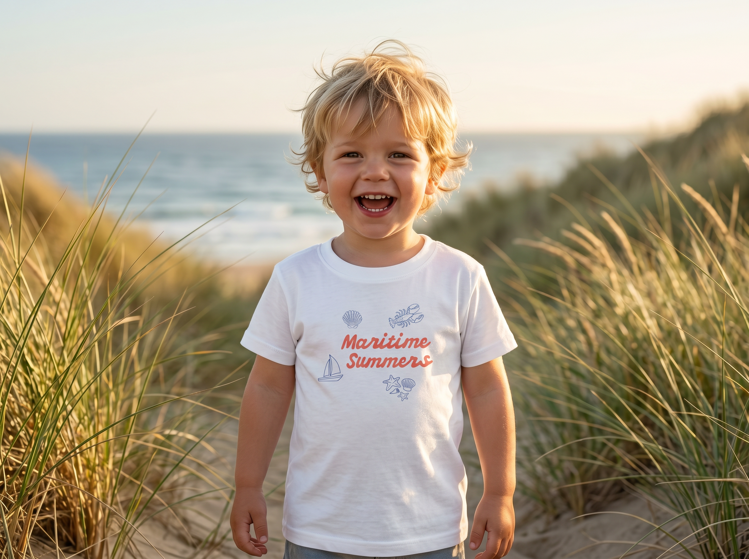Maritime Summers Toddler Tee — Nautical